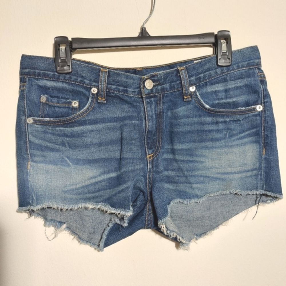 Rag & Bone Women's 3" Cut Off Shorts Distressed Wash Style 1907K273DIS Size 27